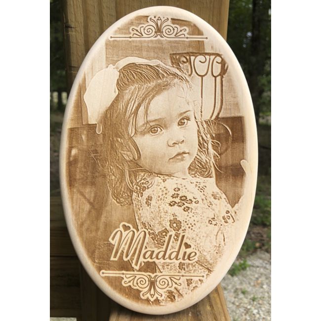 Little Girl Laser Photo Engraved Plaque