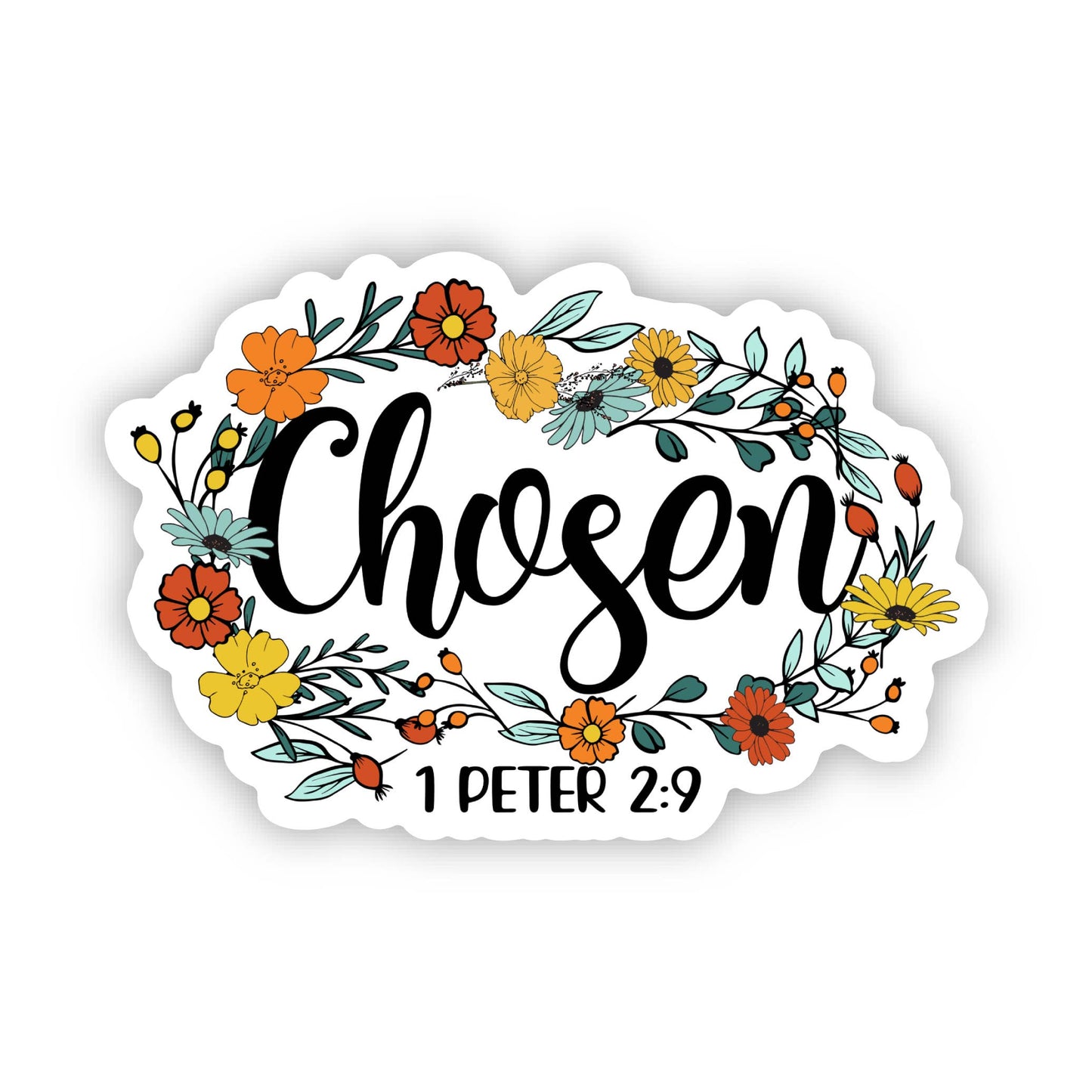 Chosen 1 Peter 2:9 Vinyl, Sticker, 3x3 in.