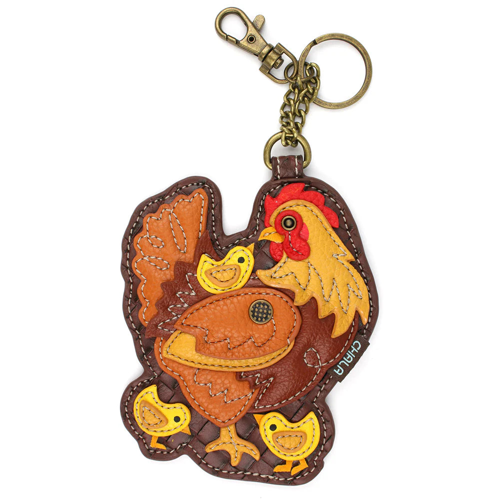 CHALA Hen and Chicks Key Fob, Purse Charm