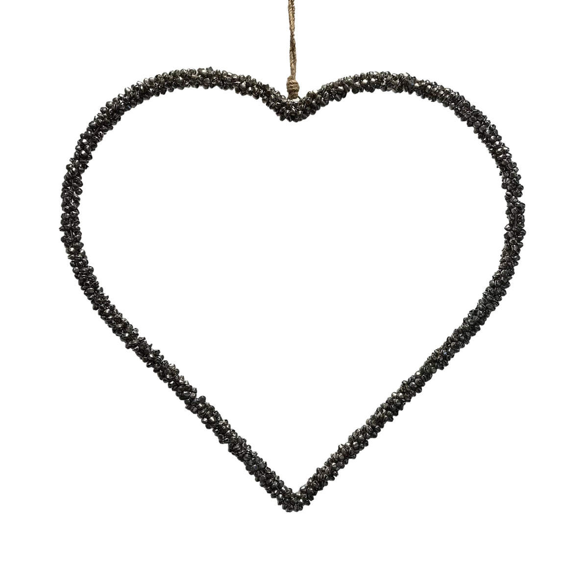 Hanging Jingle Bell Nickel-Plated Heart Wreath-Garden Bell