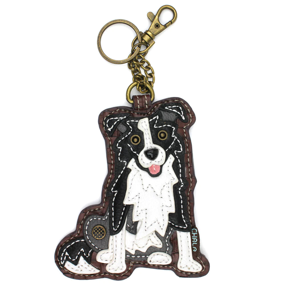 CHALA Border Collie Key Fob, Coin Purse, Purse Charm