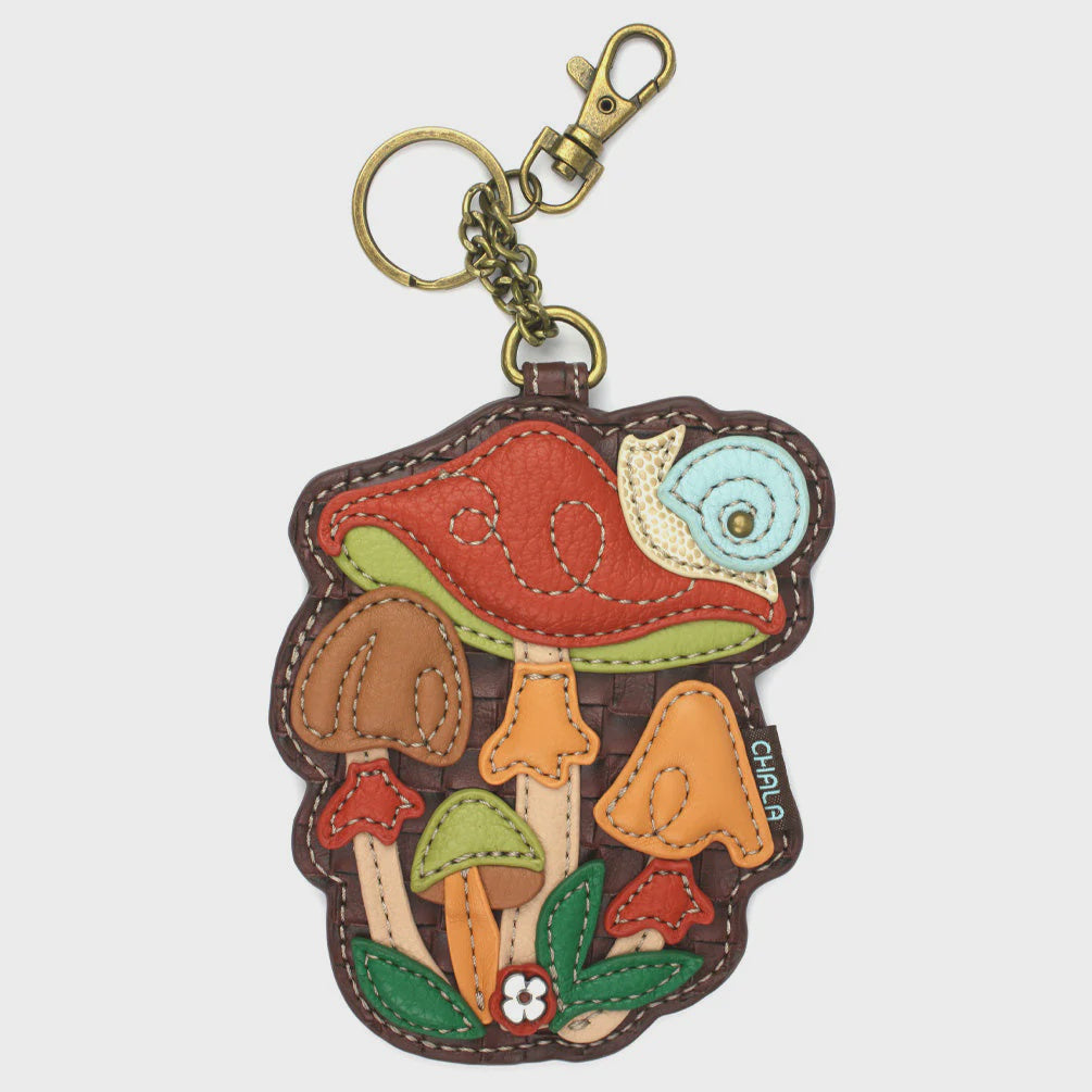 CHALA Mushroom Key Fob, Coin Purse, Purse Charm NEW!