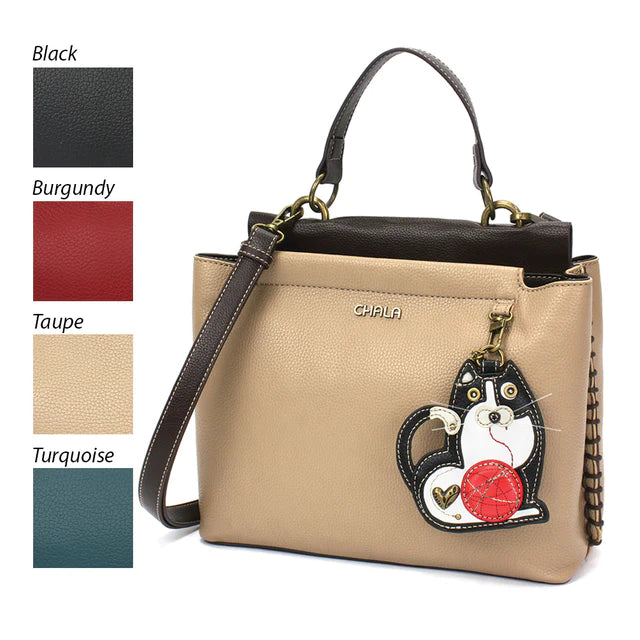 CHALA Charming Satchel - Cat Black & White