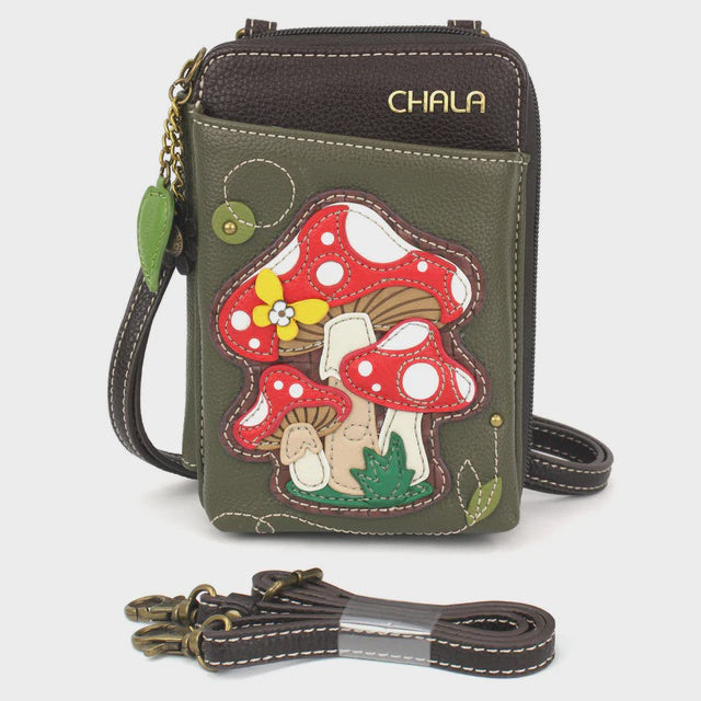 CHALA Crossbody Cell Phone Case Wallet - Mushroom
