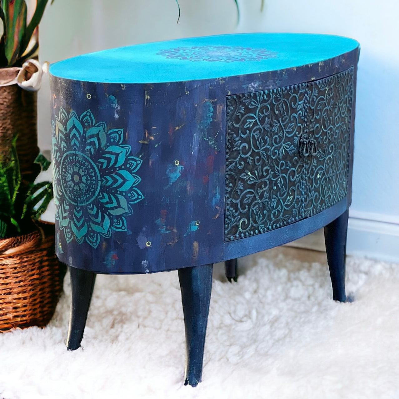 SOLD Fun & Funky Oval Table