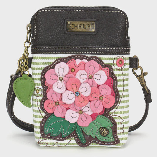 CHALA Pink Hydrangea Cellphone Crossbody