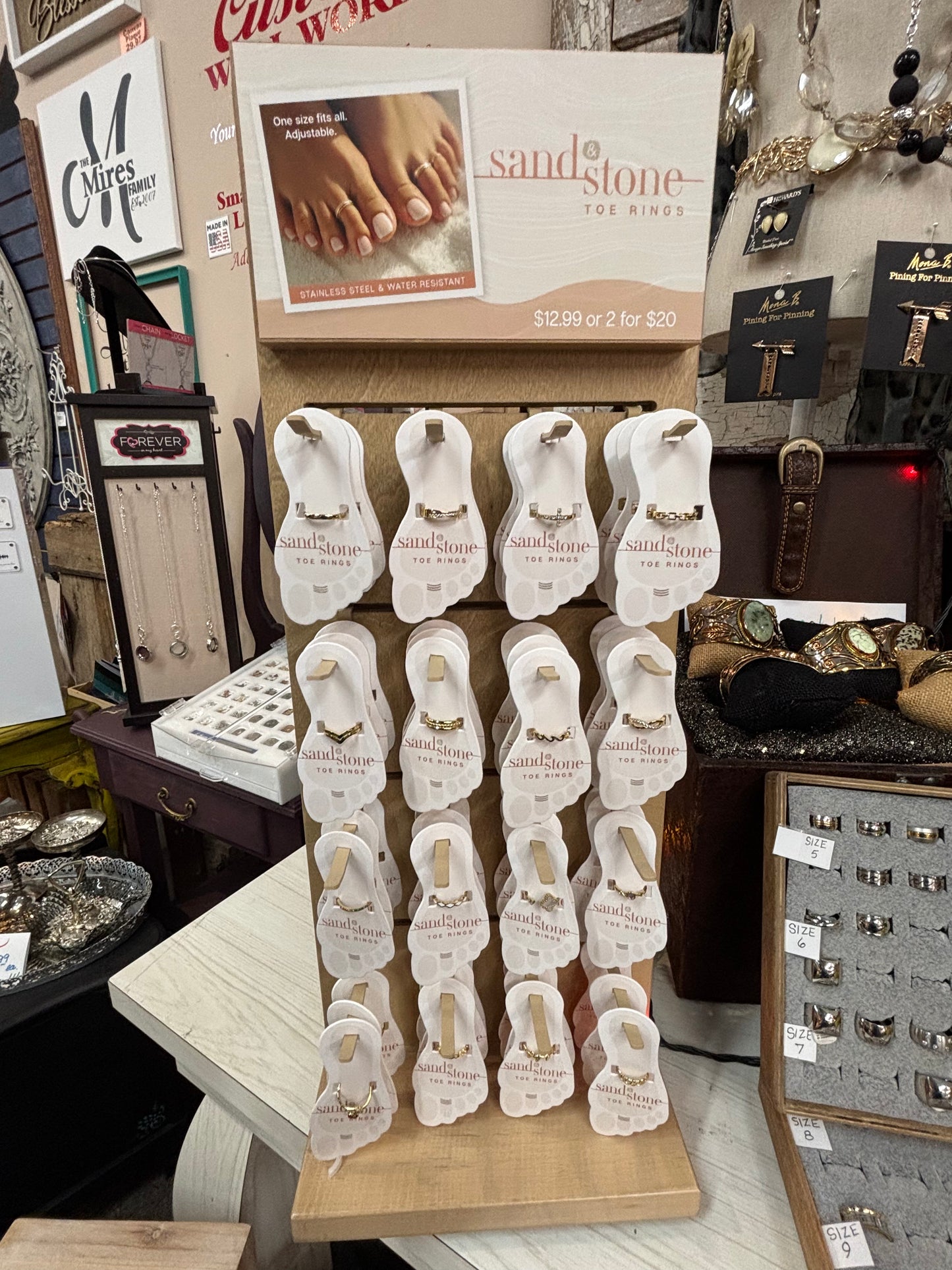 Sand & Stone Toe Rings