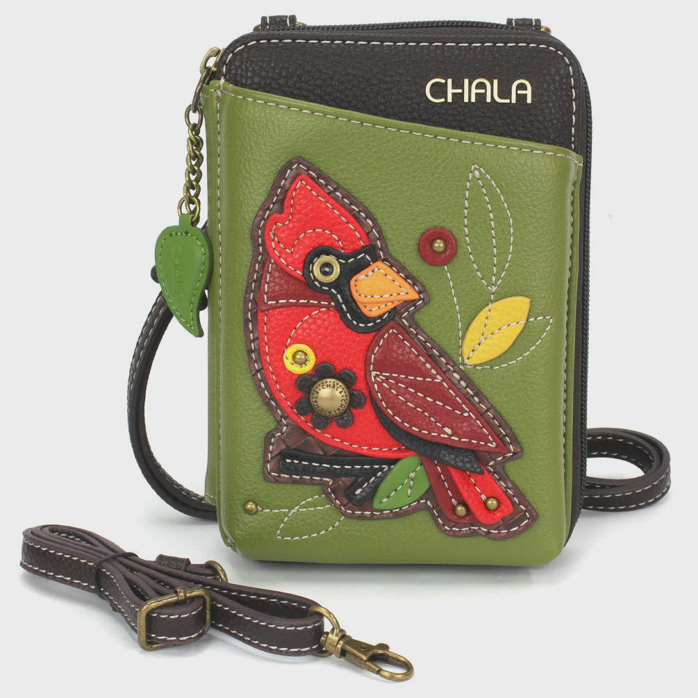 CHALA Crossbody Cell Phone Case Wallet - Cardinal