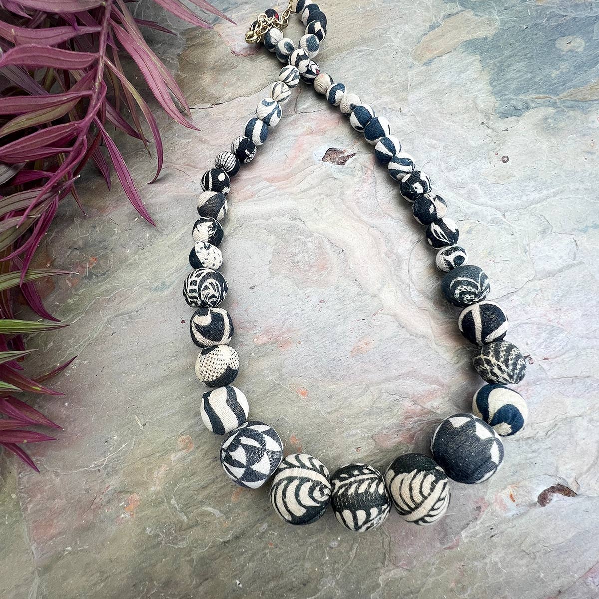 Aasha Cascade Monochrome Beaded & Handcrafted Necklace