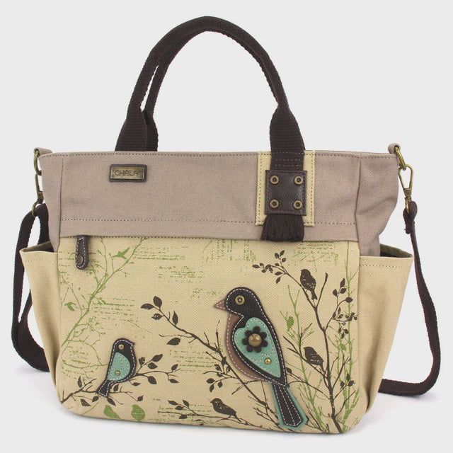 CHALA CANVAS PRINT POCKET TOTE - Bird