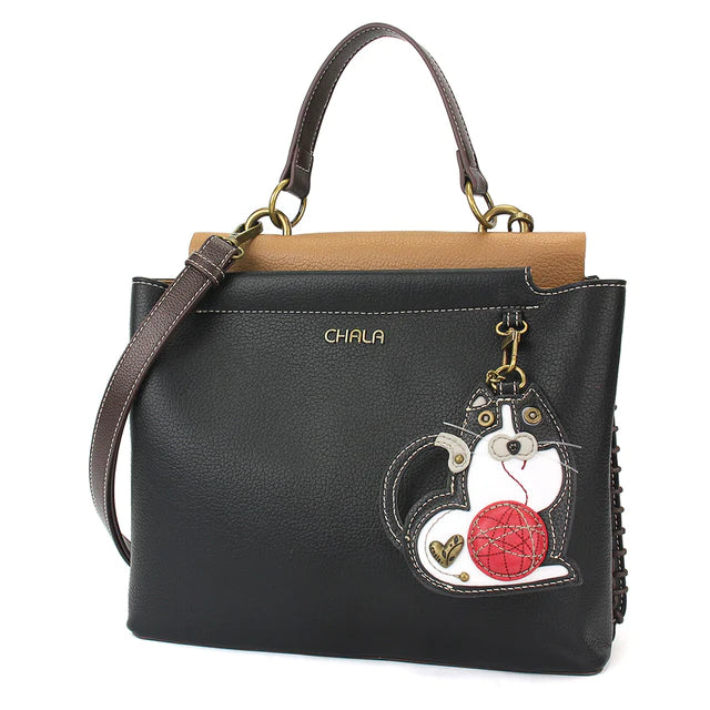 CHALA Charming Satchel - Cat Black & White