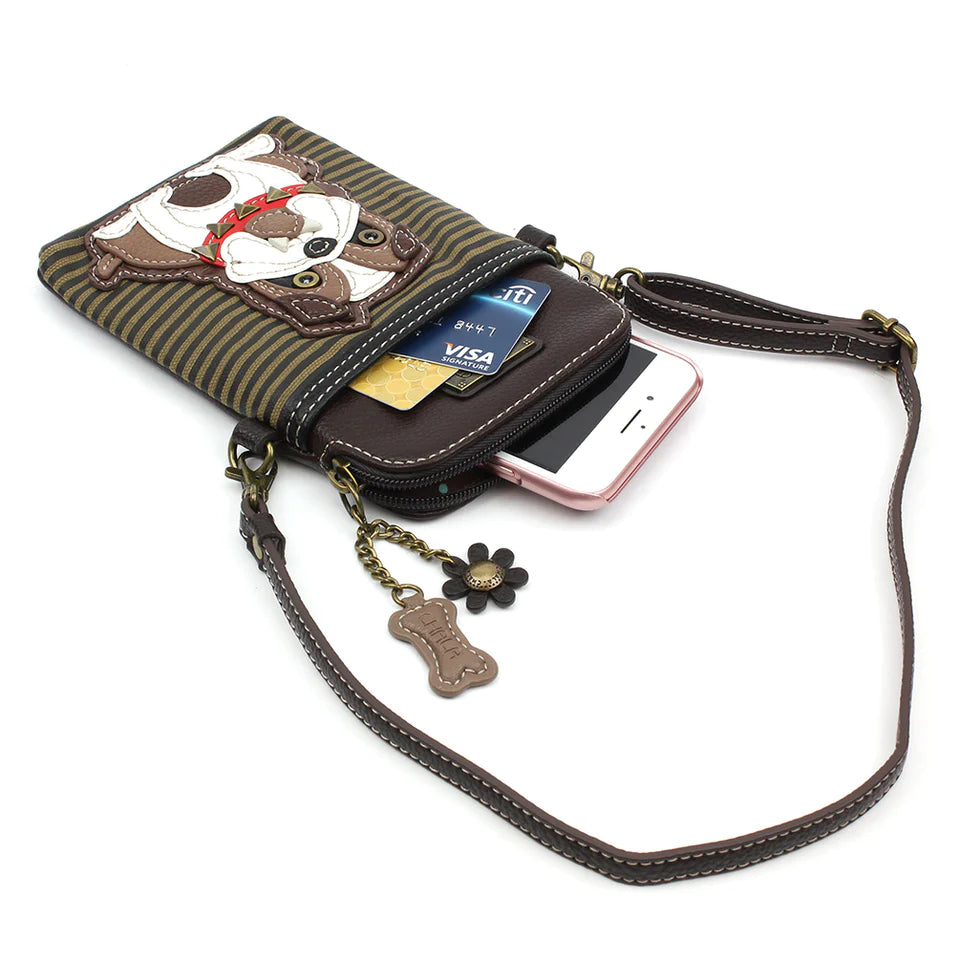 CHALA English Bulldog Cell Phone Crossbody Shoulderbag | Enchanted Memories