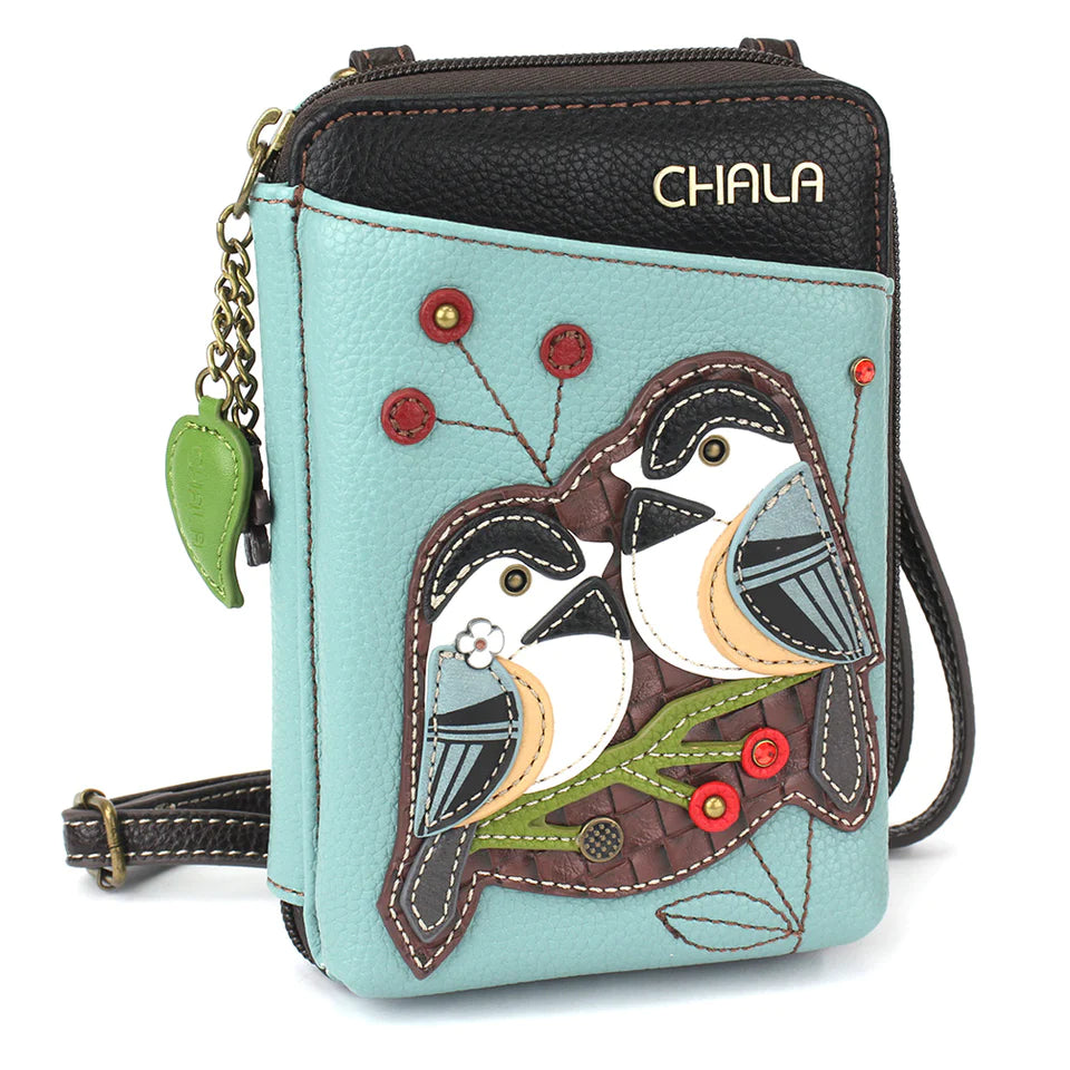 CHALA Crossbody Cell Phone Case Wallet - Chickadee