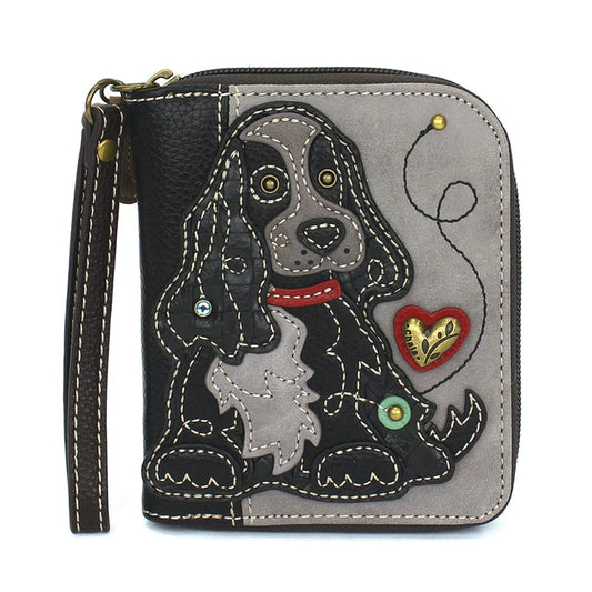 CHALA Black Cocker Spaniel Dog Wallet