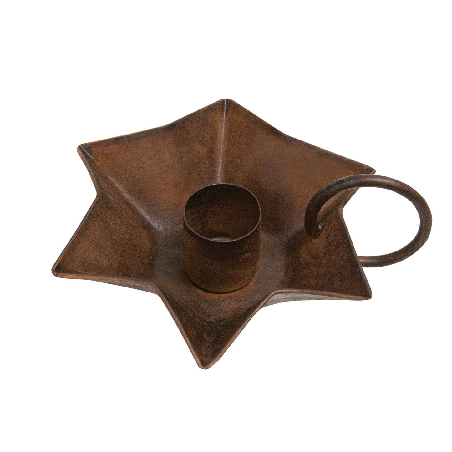 Flower Taper Holder with Handle, Rusty