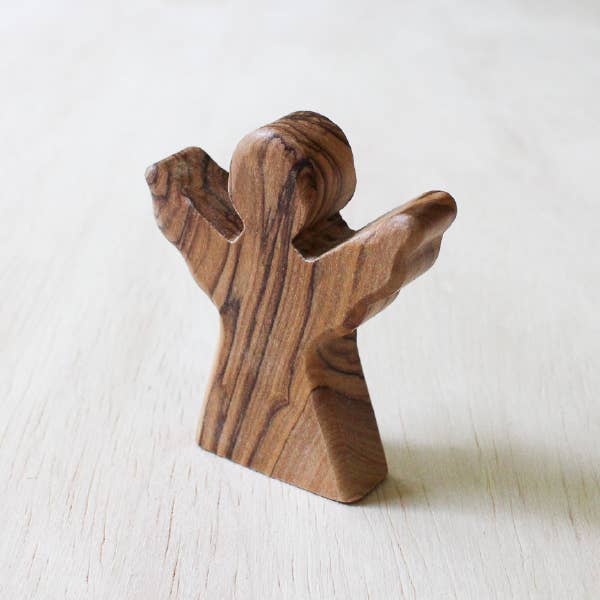 Olive Wood Standing Angels