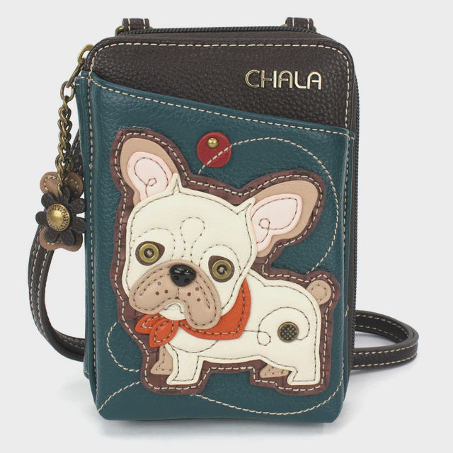 CHALA Crossbody Cell Phone Case Wallet - French Bulldog