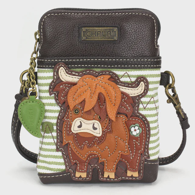 CHALA Highland Cow Cellphone Crossbody