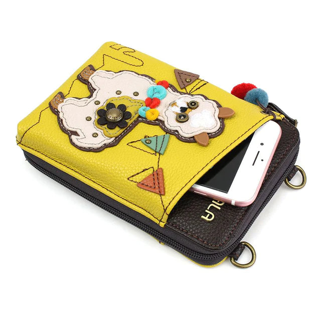 CHALA Crossbody Cell Phone Case Wallet - Llama