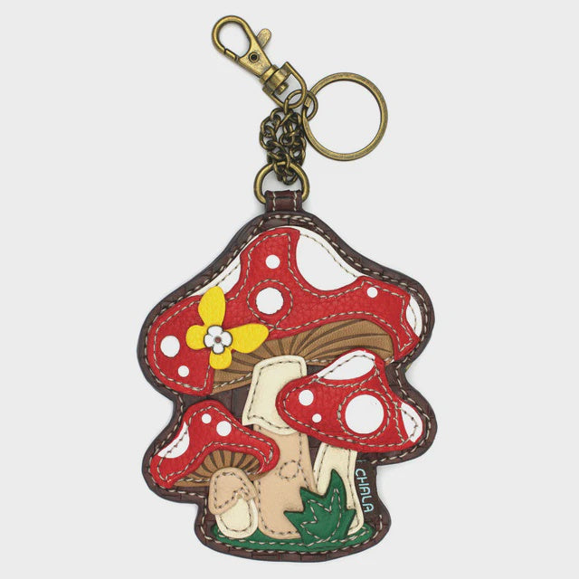 CHALA Mushroom Key Fob, Coin Purse, Purse Charm