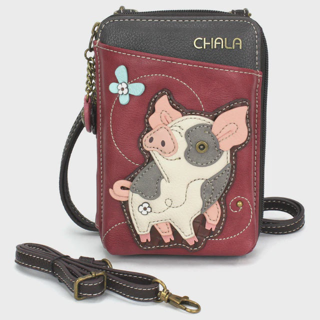 CHALA Crossbody Cellphone Case Wallet- Spotted Pig