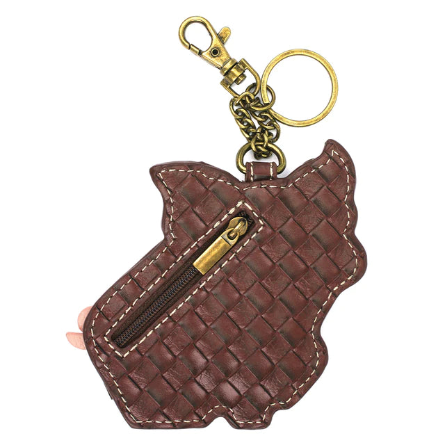 CHALA Black Pig Keyfob, Purse Charm