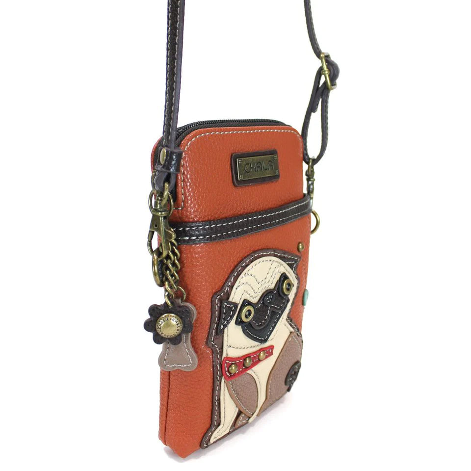 CHALA Crossbody Cell Phone Case - Pug - Enchanted Memories, Custom Engraving & Unique Gifts