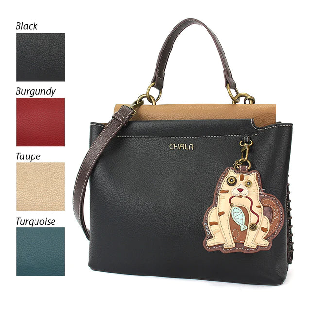 CHALA Charming Satchel - Cat with Stripes