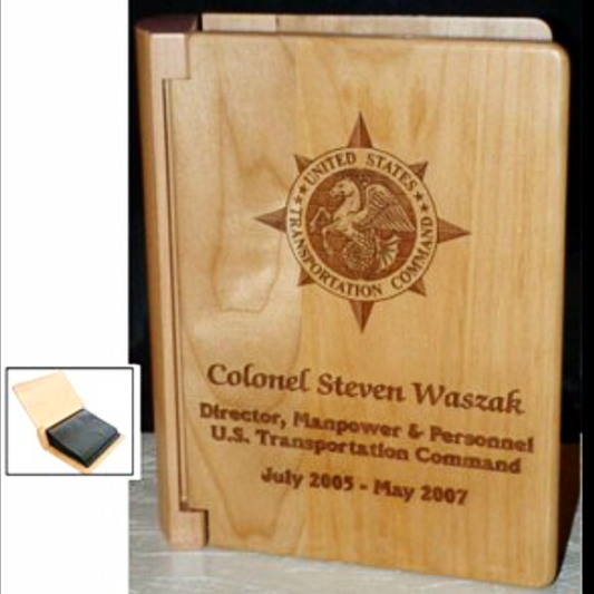 Engraved Wood Photo Album - Enchanted Memories, Custom Engraving & Unique Gifts