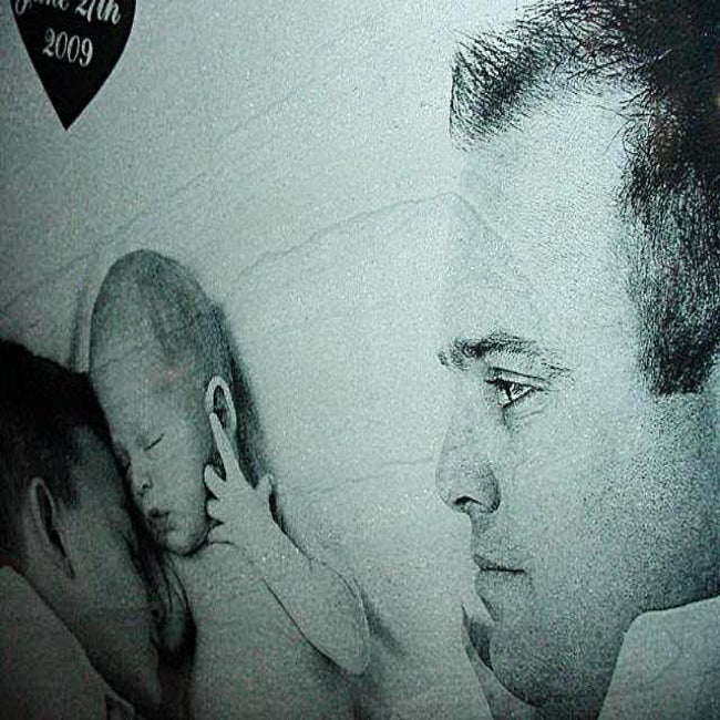 Family Photo Marble Tile - Enchanted Memories, Custom Engraving & Unique Gifts