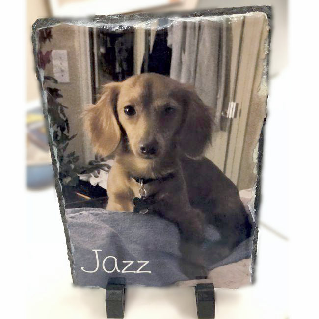 Pet Photo Slate Plaque - Enchanted Memories, Custom Engraving & Unique Gifts