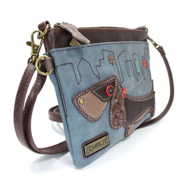 CHALA Mini Crossbody Wiener Blue - Enchanted Memories, Custom Engraving & Unique Gifts
