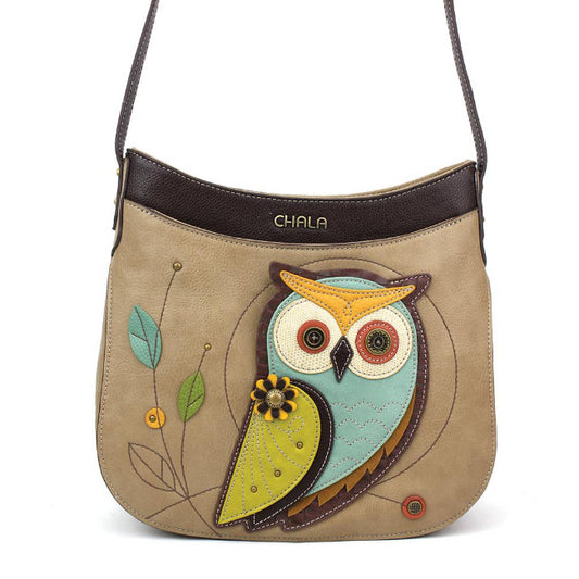 CHALA Owl Crescent Crossbody - Enchanted Memories, Custom Engraving & Unique Gifts