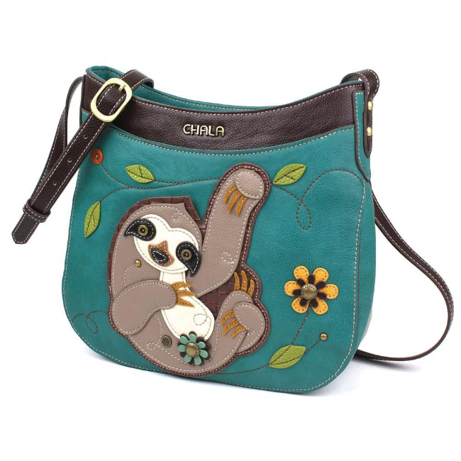 CHALA Sloth Crescent Crossbody - Enchanted Memories, Custom Engraving & Unique Gifts
