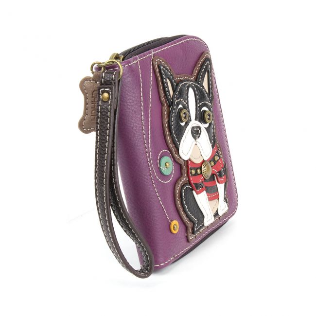CHALA Boston Terrier Wristlet Wallet Billfold for Dog Lovers | Enchanted Memories