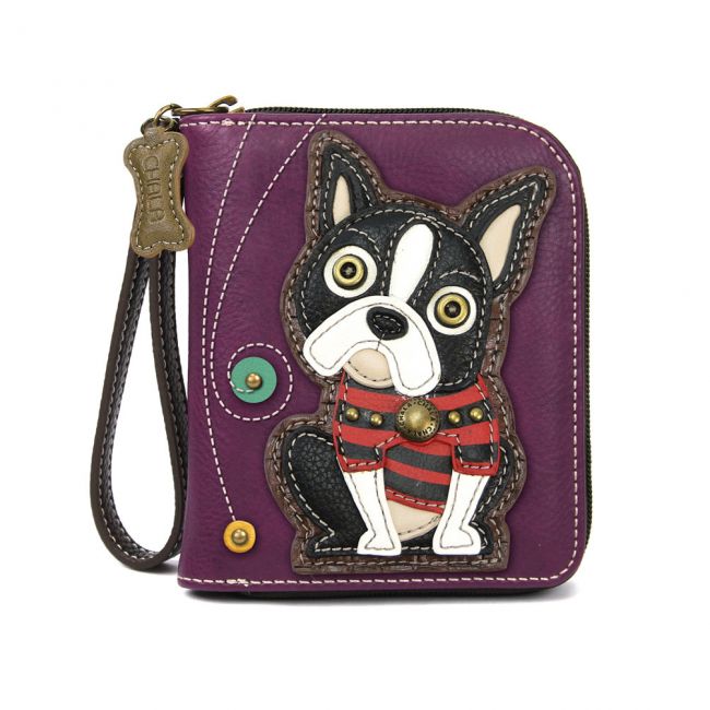 CHALA Boston Terrier Wristlet Wallet Billfold for Dog Lovers | Enchanted Memories