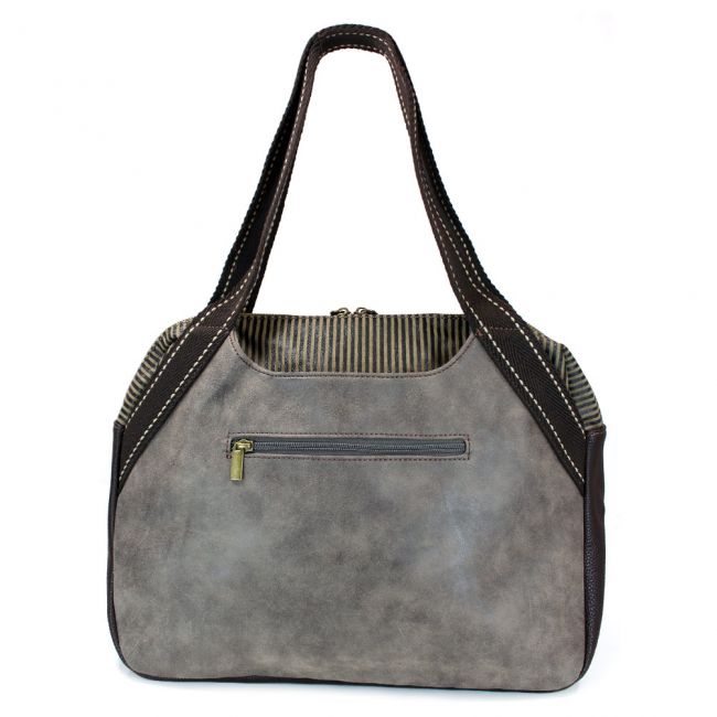 CHALA Bowling Bag Handbag Purse Indigo Blue Back Side