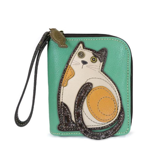 CHALA Cat Wallet Zip Around Wristlet Billfold | Enchanted Memories