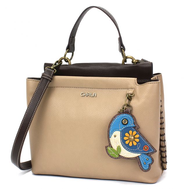 CHALA Charming Satchel Bluebird handbag purse is perfect for all bird lovers and is the perfect gift for those in search for the perfect shoulder bag