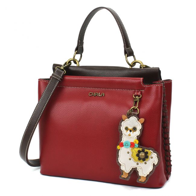 CHALA Charming Satchel Llama Handbag Purse is the most fun shoulder bag you'll ever own. The perfect purse for animal and llama and animal lovers.
