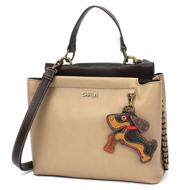 CHALA Charming Satchel Dachshund Lovers Handbag perfect purse for Dachshund lovers