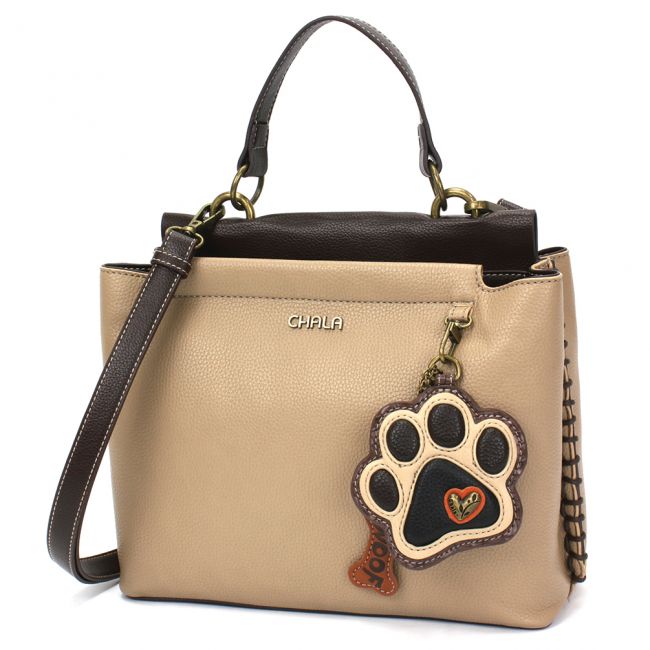CHALA Charming Satchel Dog Paw Print Handbag perfect dog lovers purse paw print