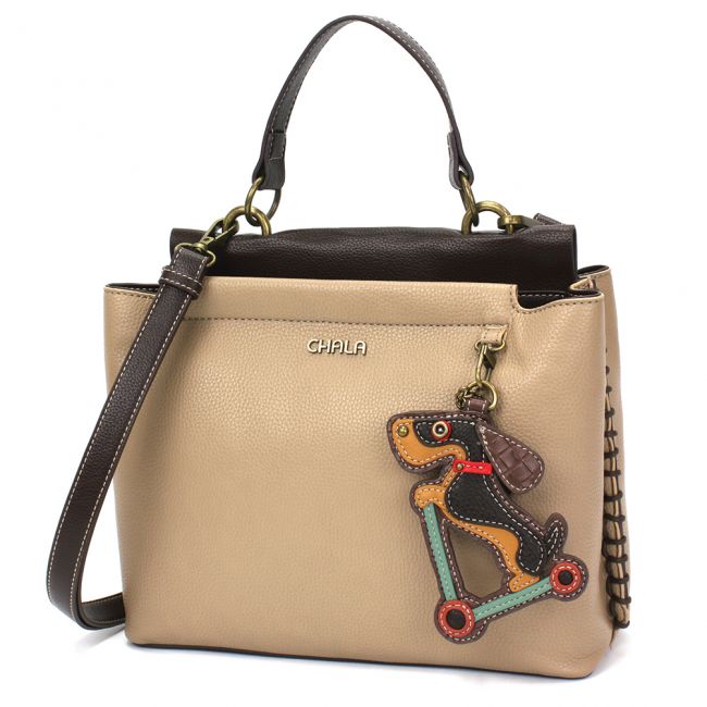 CHALA Charming Satchel Dachshund Lovers Handbag perfect purse for Dachshund lovers