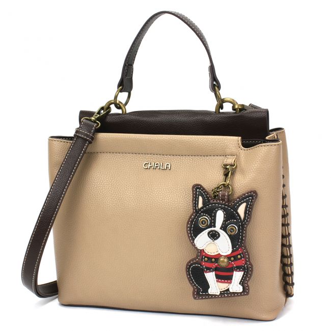 CHALA Charming Satchel Handbag Boston Terrier purse perfect for dog lovers