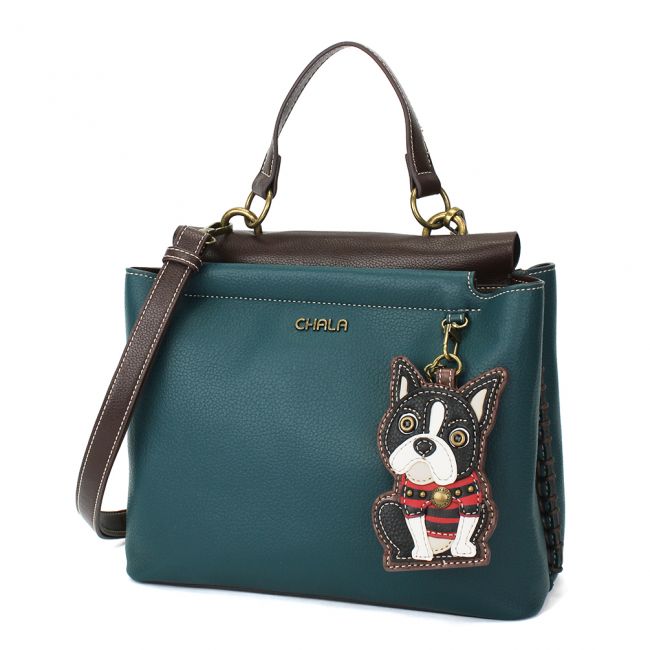CHALA Charming Satchel Handbag Boston Terrier purse perfect for dog lovers