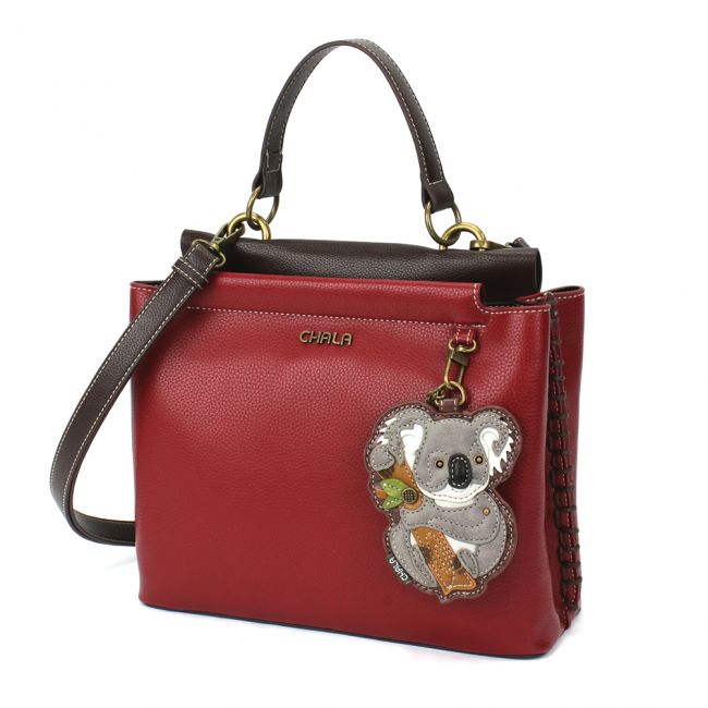 CHALA Charming Satchel Purse with Koala is the perfect gift for bear lovers. The most adorable animal themed handbag you'll ever own!
