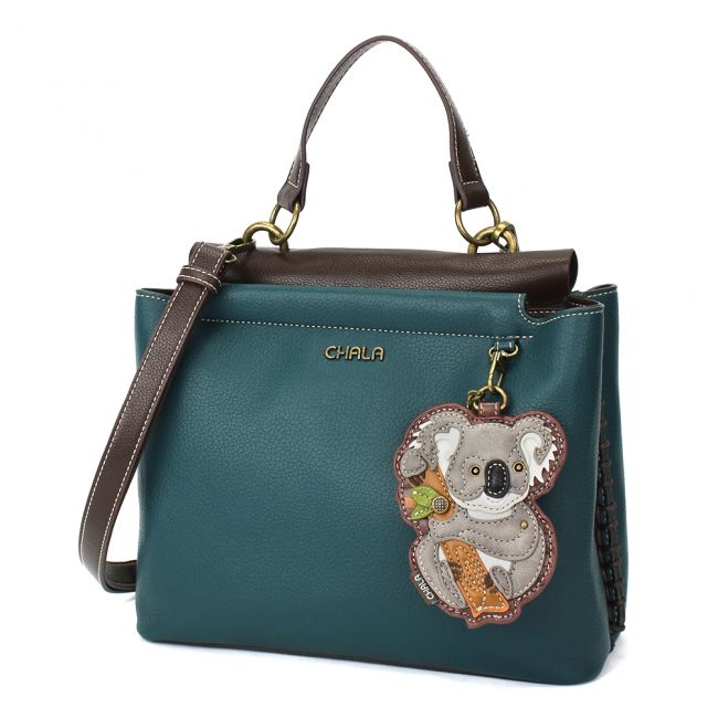 CHALA Charming Satchel Purse with Koala is the perfect gift for bear lovers. The most adorable animal themed handbag you'll ever own!