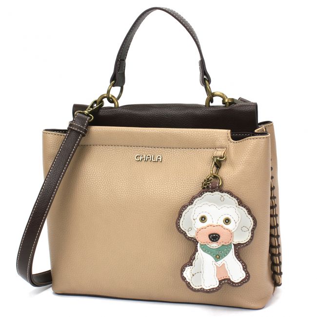 CHALA Charming Satchel Poodle in Burgundy is the perfect gift for poodle lovers or any dog lover