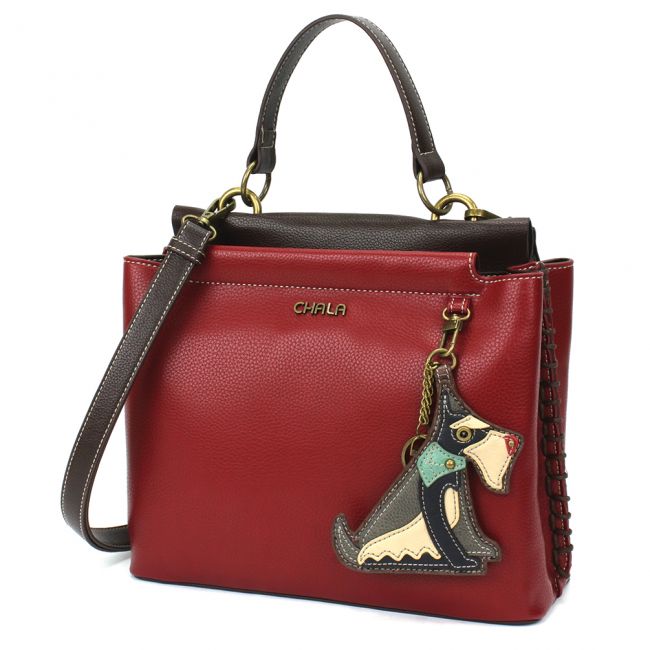 CHALA Charming Satchel Schnauzer Handbag dog lovers purse for animal lovers