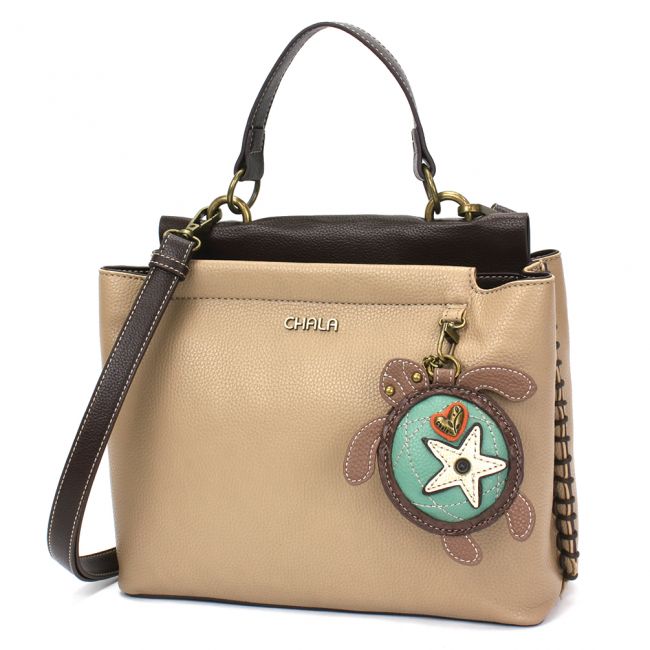 CHALA-Sea Turtle Charming Satchel Purse is the perfect handbag for all lovers of turtles, our oceans, and our seas.